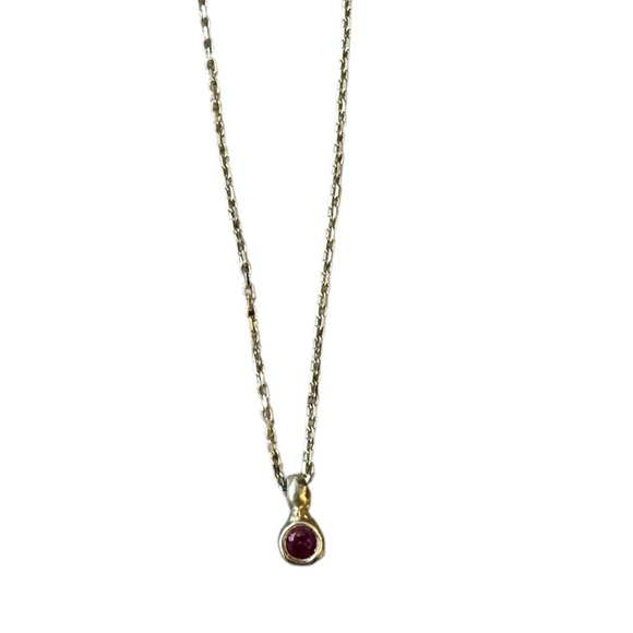 CatbirdNYC Nancy Kraskin RUBY SPARK Yellow Gold Ruby Necklace 14k - Picture 4 of 10